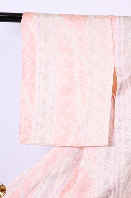 Japanese kimono Unused New <Komon> M-size  silk 100% /B759