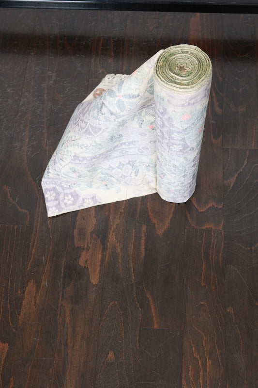 Authentic Ojiya Tsumugi silk fabric, brand new, with silk floss covering, in white, light purple, gray, and red, ikat pattern, handwoven, R289