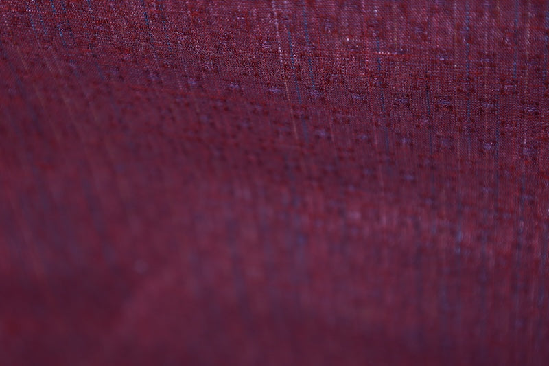 Tsumugi silk fabric , brand new, cherry pink and blue, handwoven, R306