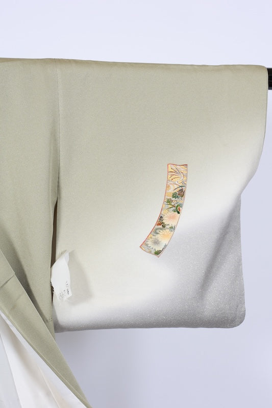 Japanese kimono used <houmongi> M-size  silk 100% /B765