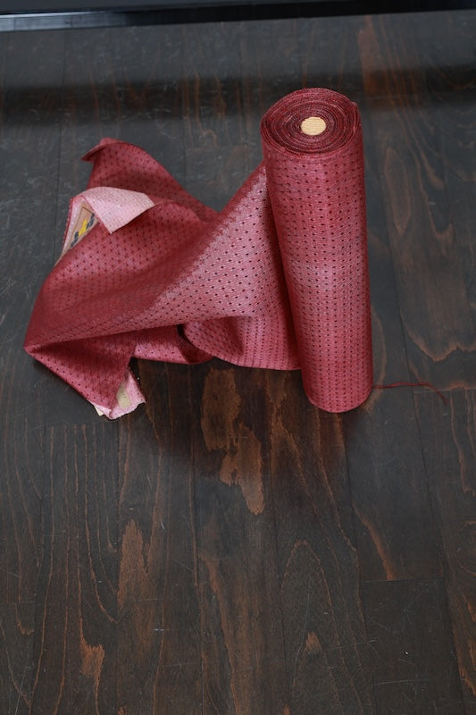 Tsumugi silk fabric , brand new, cherry pink and blue, handwoven, R306