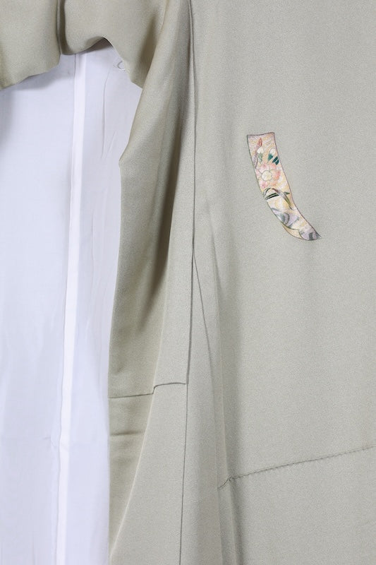 Japanese kimono used <houmongi> M-size  silk 100% /B765