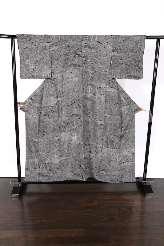 Japanese kimono used <Komon> M-size  silk 100% /B762
