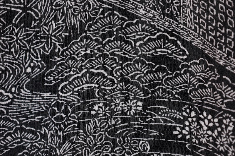 Japanese kimono used <Komon> M-size  silk 100% /B762
