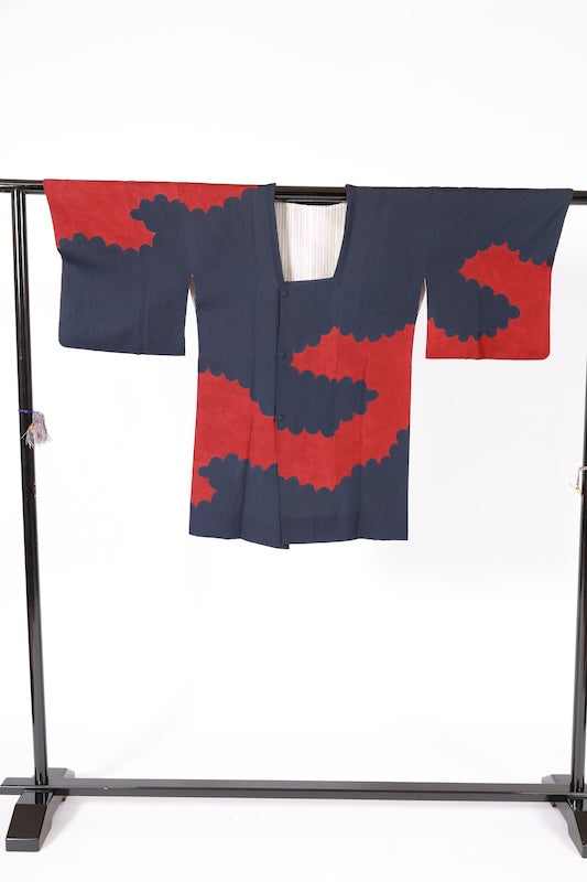 Japanese kimono  Coat (Michiyuki) M-size 100% silk  /  B299