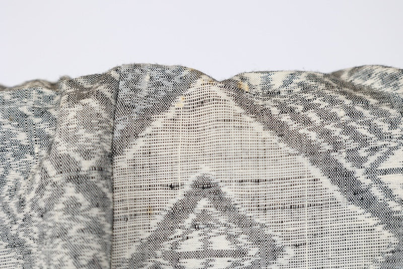 Yuki Tsumugi used silk fabric, shades of gray and light purple, ikat pattern, handwoven.B1482