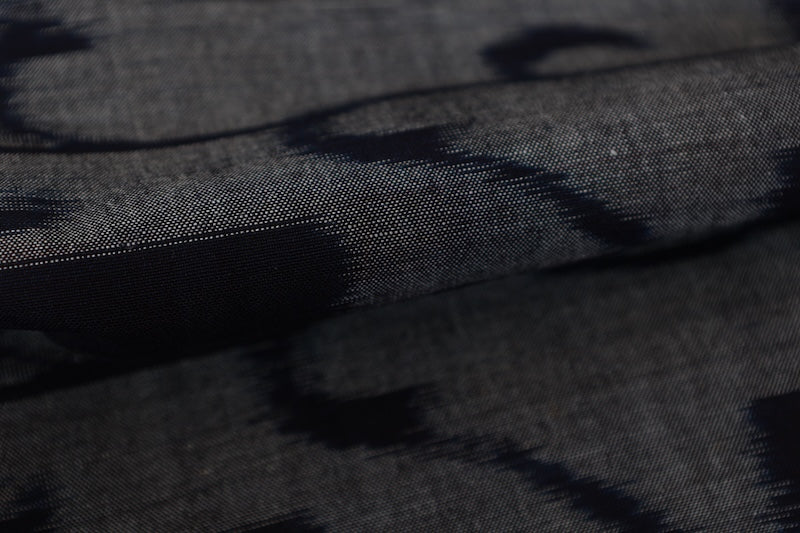 Kurume Kasuri fabric , brand new, indigo, gray, green, red, geometric pattern, R292