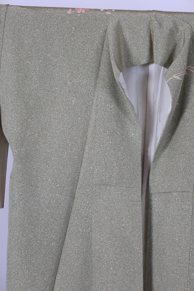 Japanese kimono used <houmongi> Msize  silk 100% /T518