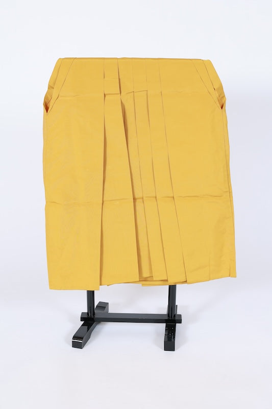 Men's Hakama used (traditional Japanese trousers), Mustard Yellow, Horse Riding Style, B1531