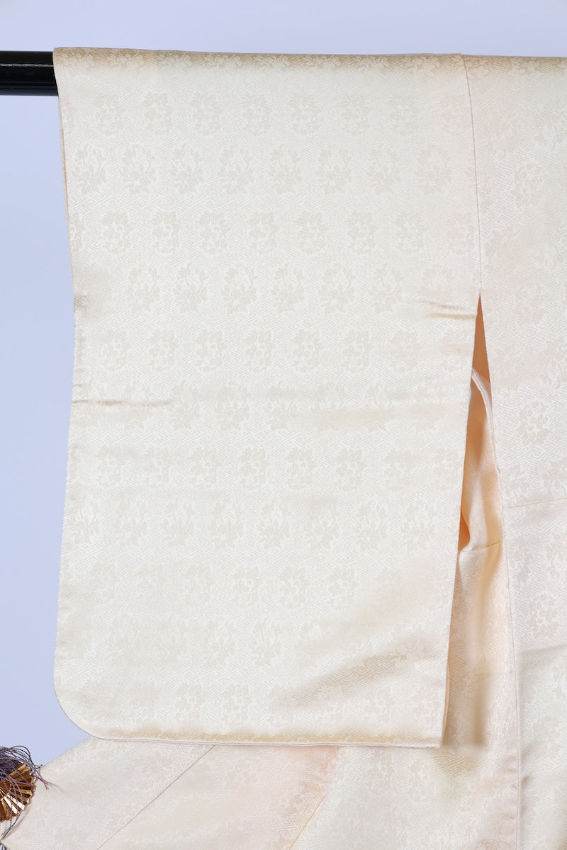 Japanese kimono used <houmongi> Msize  silk 100% /T511