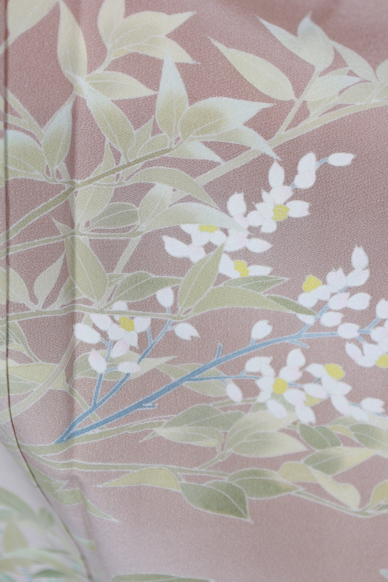 Japanese kimono used <Irotomesode> Msize  silk 100% /T510