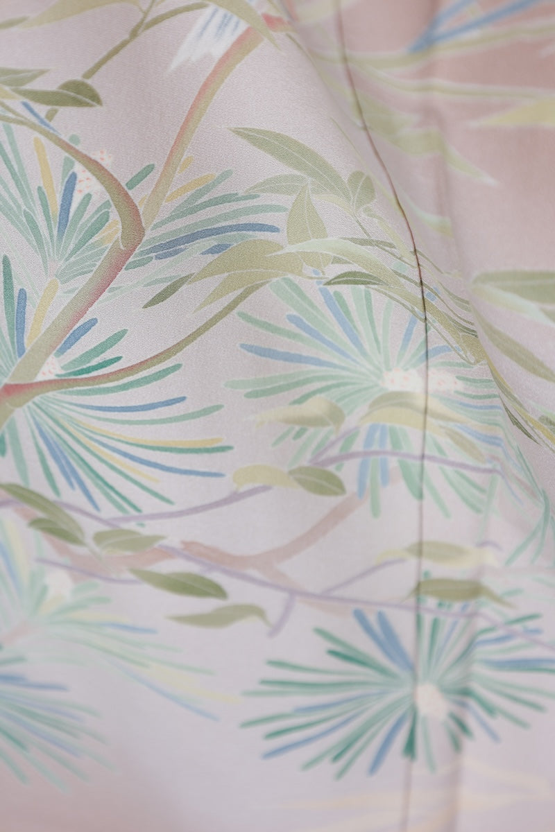 Japanese kimono used <Irotomesode> Msize  silk 100% /T510