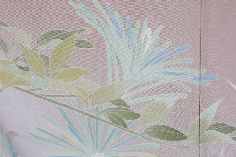 Japanese kimono used <Irotomesode> Msize  silk 100% /T510