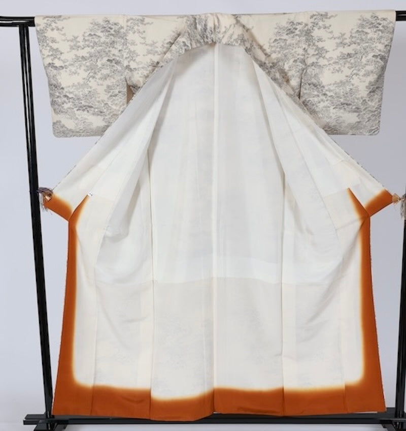 Japanese kimono used <Komon> Lsize  silk 100% /T565