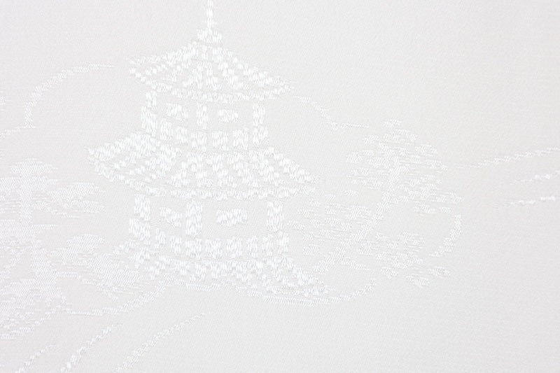 White long undergarment, Tang-style weave, pagoda and wave pattern, R320