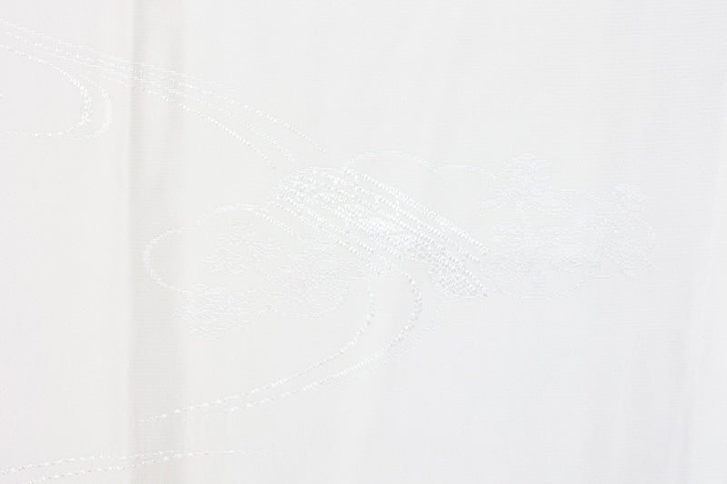 White long undergarment, Tang-style weave, pagoda and wave pattern, R320