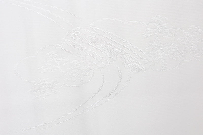 White Nagajuban (undergarment for formal occasions), Tang-style weave, pagoda and wave pattern, R318