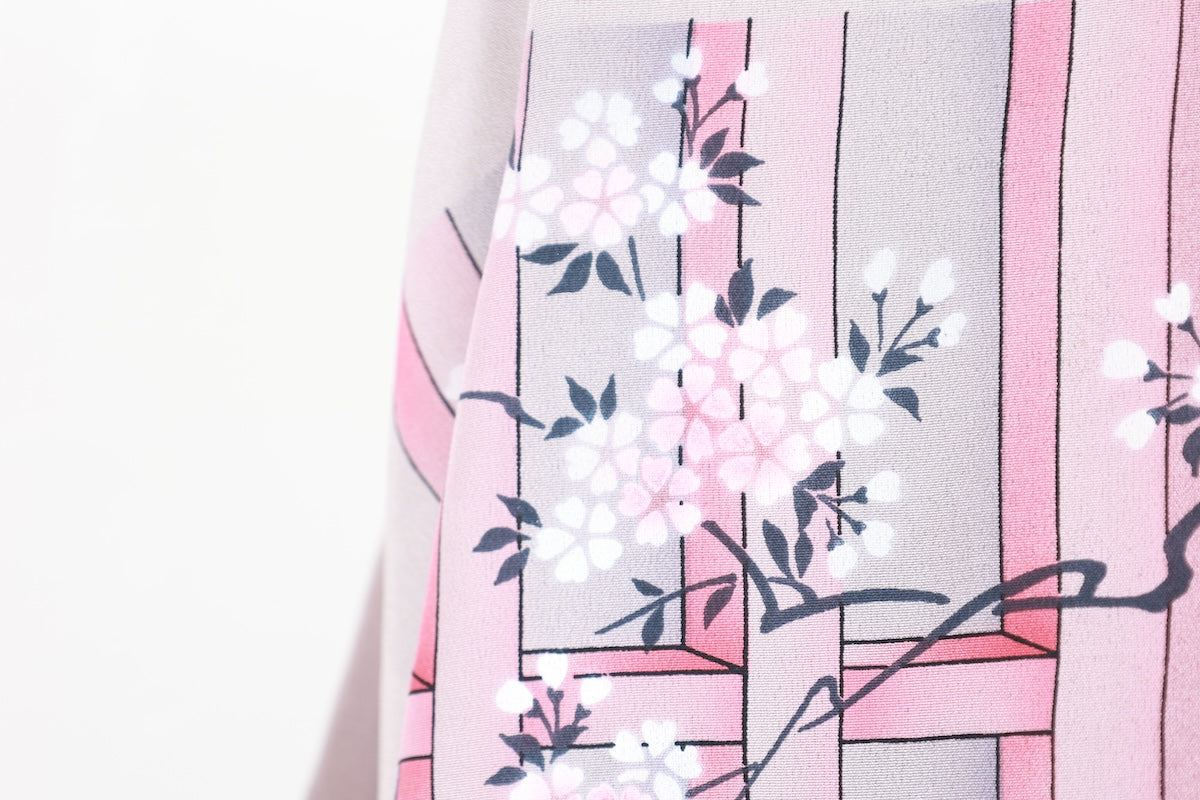 Japanese Men's kimono,haori 2piece set used  M-size  silk 100% /B1030