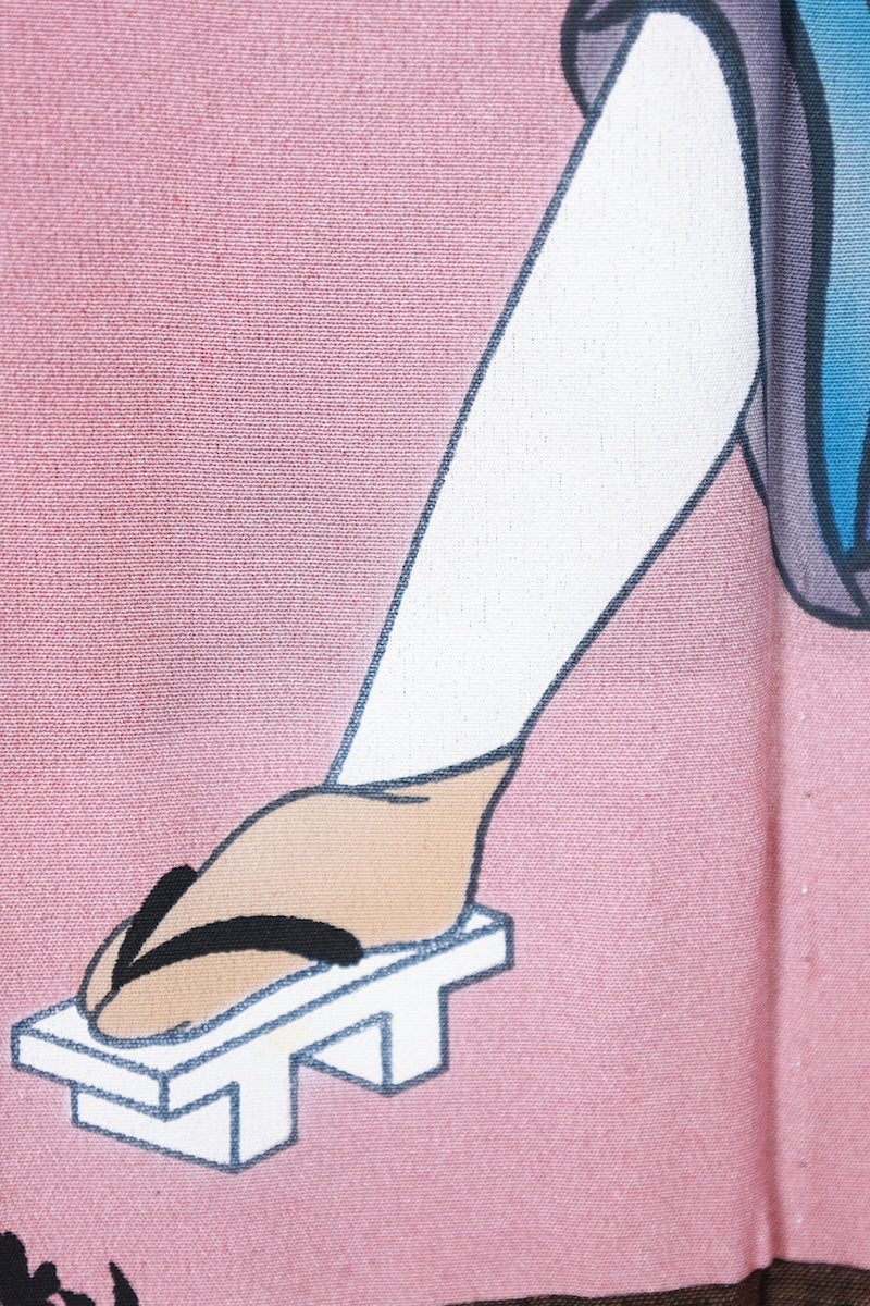 Japanese Men's kimono,haori 2piece set used  M-size  silk 100% /B1030