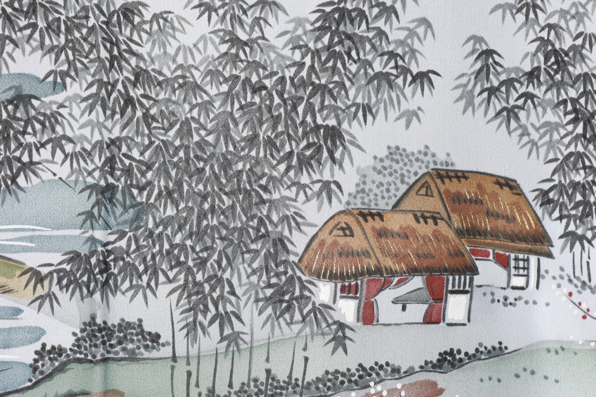 Japanese Men's kimono,haori 2piece set Unused New M-size  silk 100% /B1038