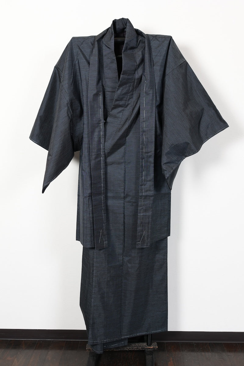 Japanese Men's kimono,haori 2piece set Unused New L-size  silk 100% /B1037