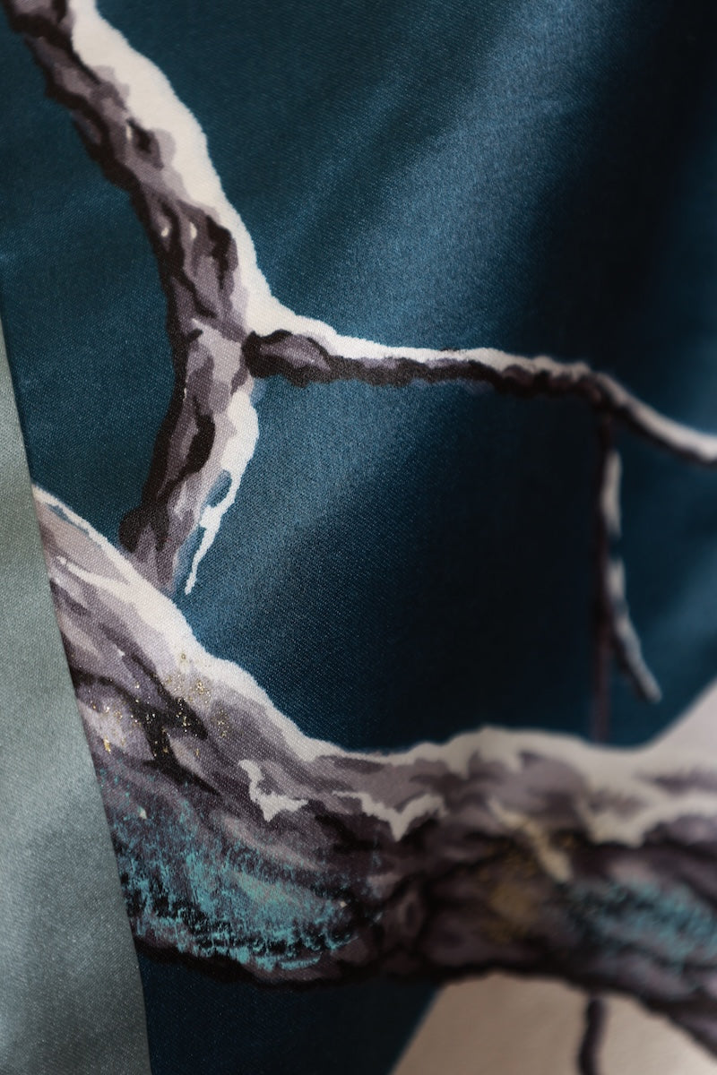 Japanese Men's kimono,haori 2piece set Unused New L-size  silk 100% /B1037