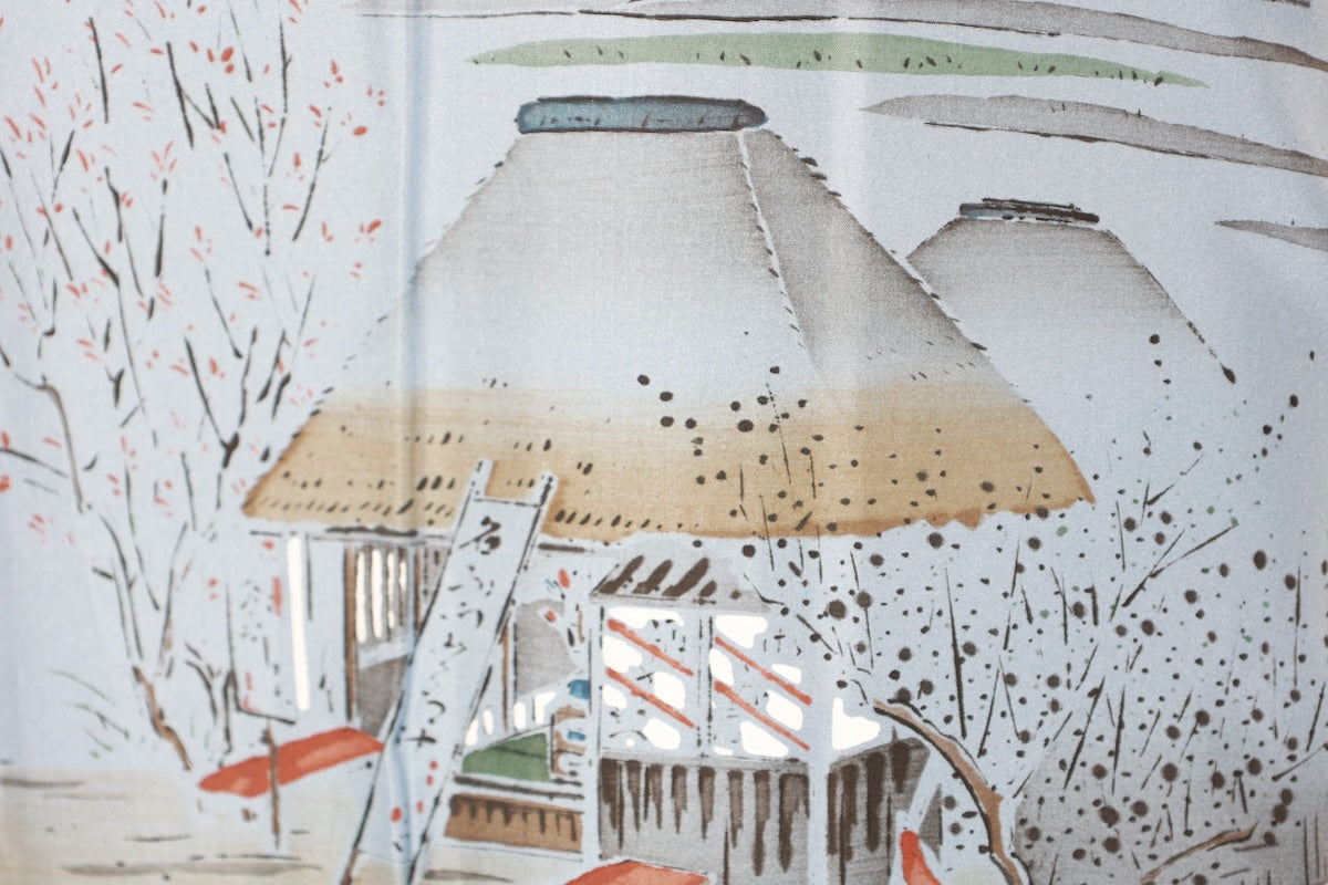 Japanese Men's kimono,haori 2piece set Unused New L-size  silk 100% /B1033