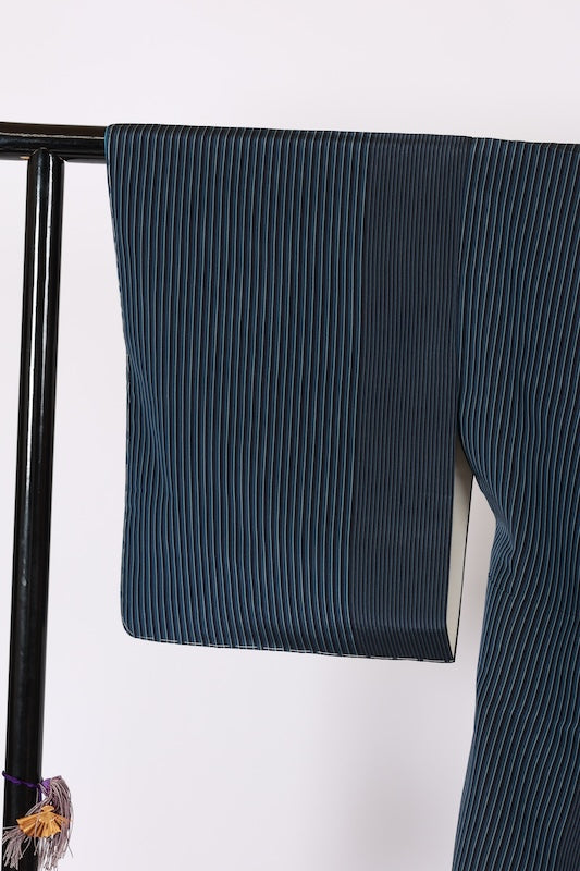 New Unused Japanese kimono  <Tsumugi> Msize  silk 100% /T596