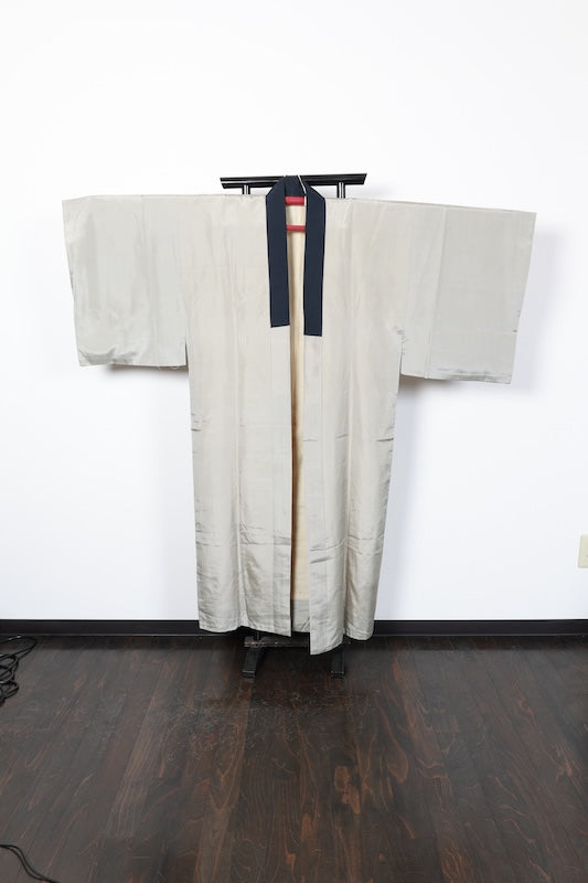 Japanese Men's Nagazyuban(under wear) used  M-size  silk 100% /B1025