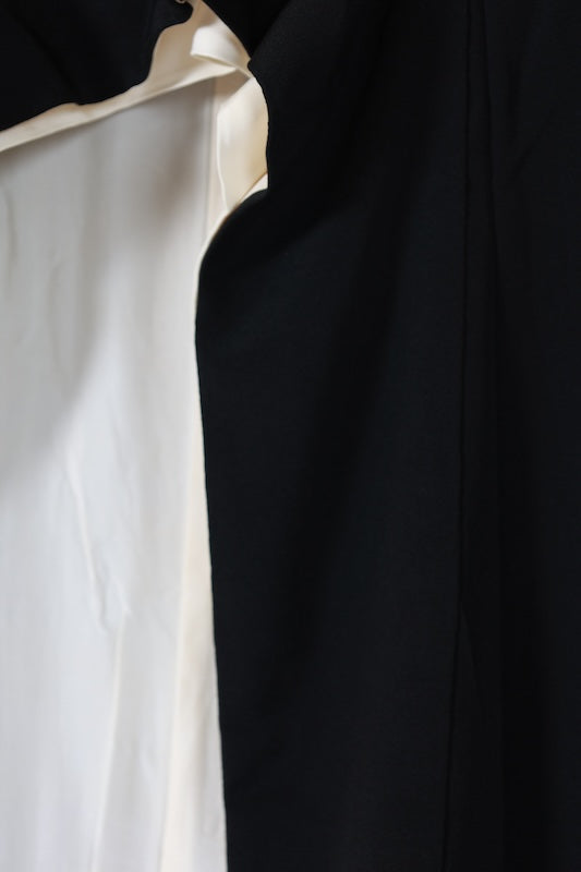 Black formal kimono used(Kurotomesode) - Green, coral, blue, gold - Flower and bird design - Hand-painted - Kyo-Kaga Yuzen (Kyoto style) - J4