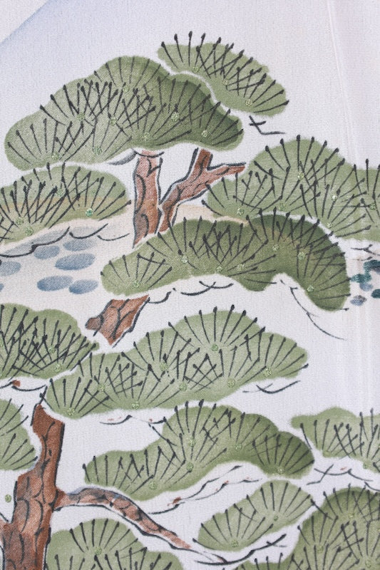 Japanese Men's kimono,haori 2piece set used  M-size  silk 100% /B1023