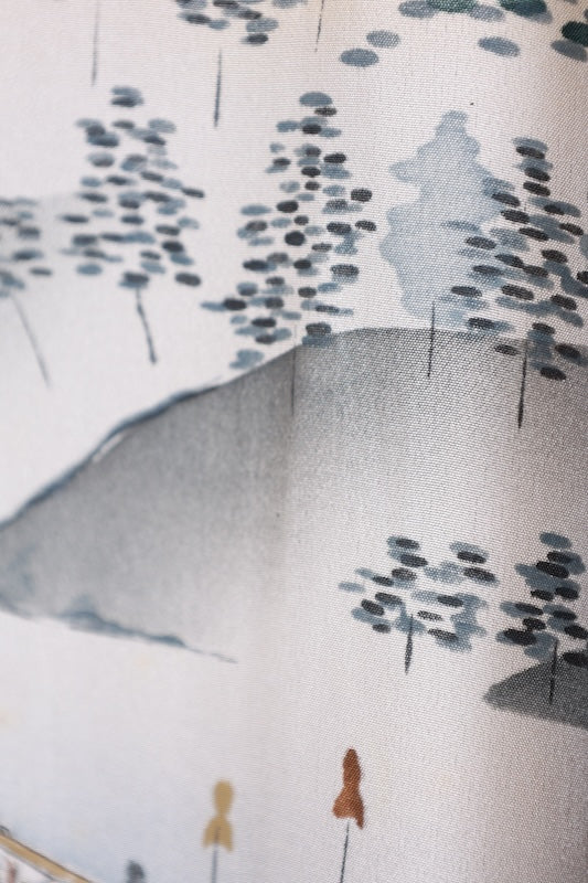 Japanese Men's kimono,haori 2piece set used  M-size  silk 100% /B1023