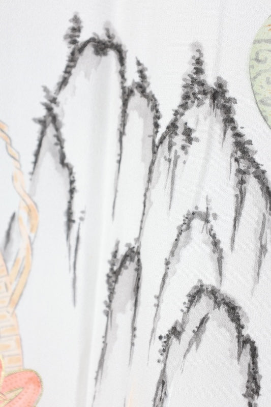 Japanese Men's kimono,haori 2piece set used  L-size  silk 100% /B1022