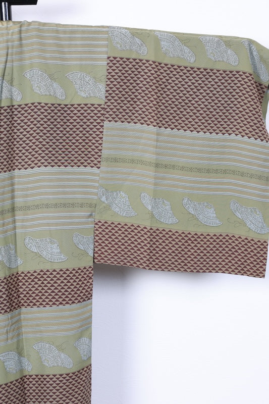 Japanese Men's Nagazyuban(under wear) used  LL-size  silk 100% /B1021