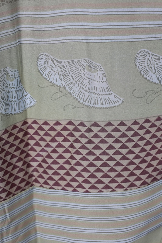 Japanese Men's Nagazyuban(under wear) used  LL-size  silk 100% /B1021