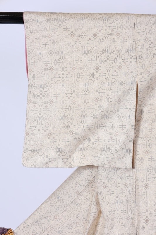 Japanese kimono used <Tsumugi> Msize  silk 100% /T591