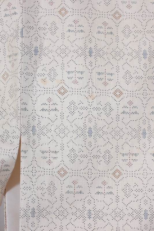 Japanese kimono used <Tsumugi> Msize  silk 100% /T591