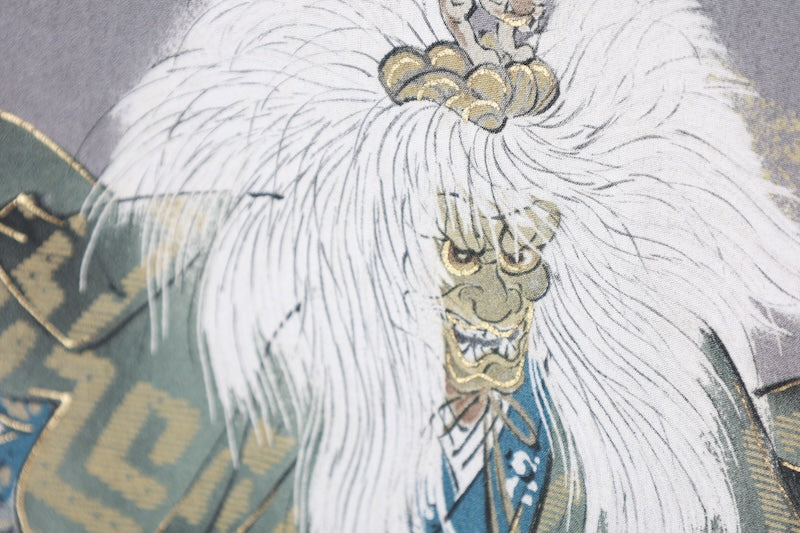 Japanese Men's kimono,haori 2piece set used  L-size  silk 100% /B1020