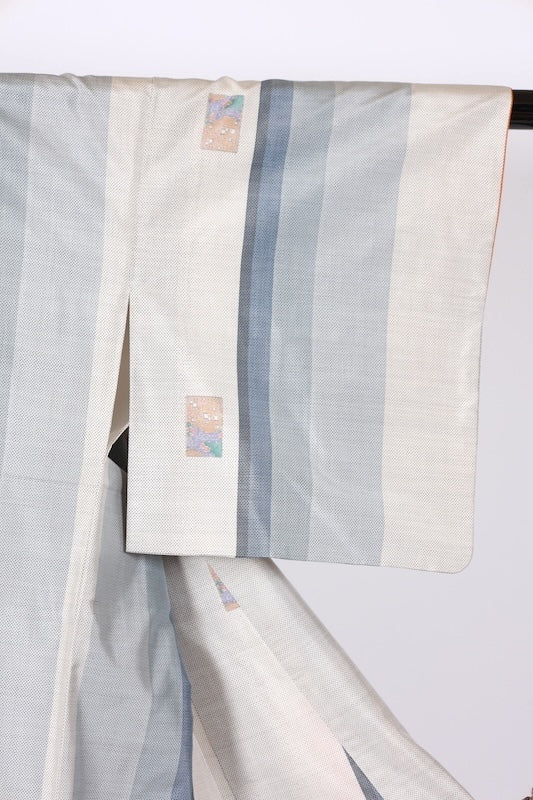 Japanese kimono used <Tsumugi> Msize  silk 100% /T589