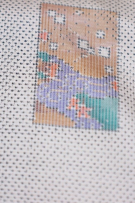 Japanese kimono used <Tsumugi> Msize  silk 100% /T589