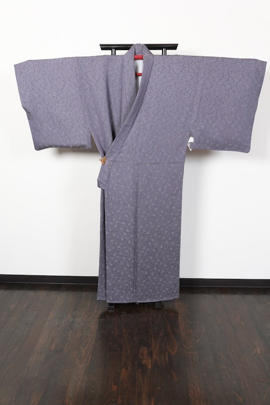 Japanese Men's kimono used  L-size  silk 100% /B770