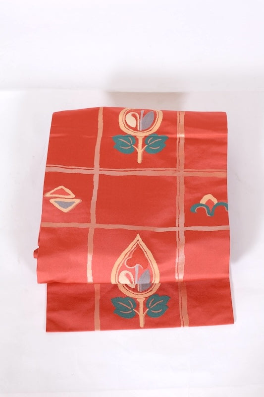 Japanese used sash belt (Nagoya-obi) 100% silk  /T556