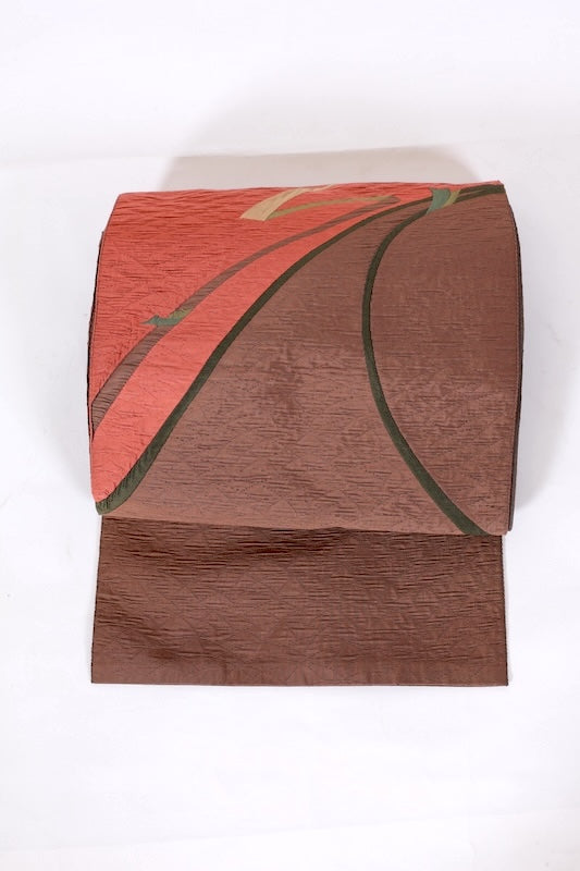 Japanese used sash belt (Nagoya-obi) 100% silk  /T541