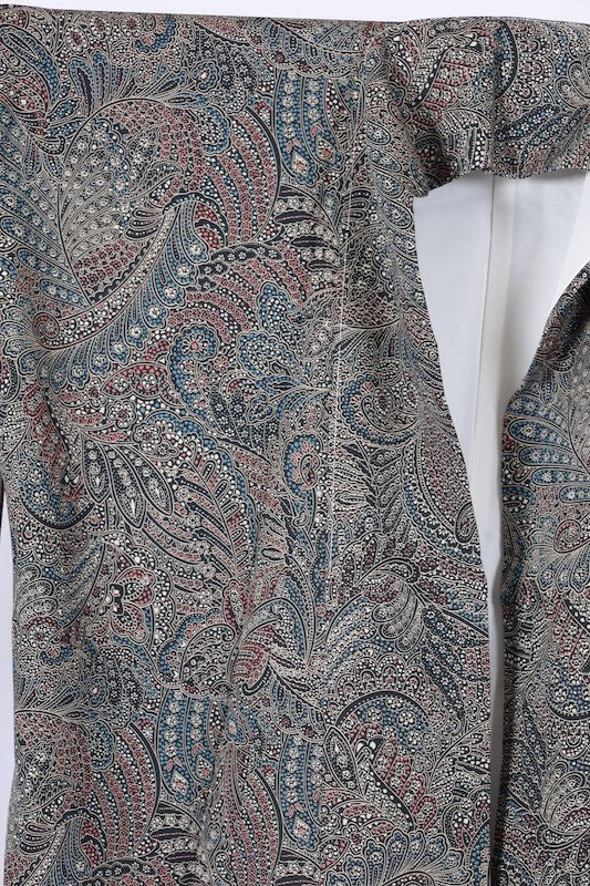 New Unused Japanese kimono  <komon> Lsize  silk 100% /T581