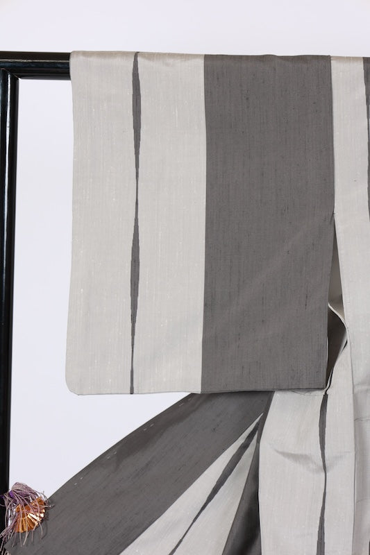 Japanese kimono used <Tsumugi> Msize  silk 100% /T568
