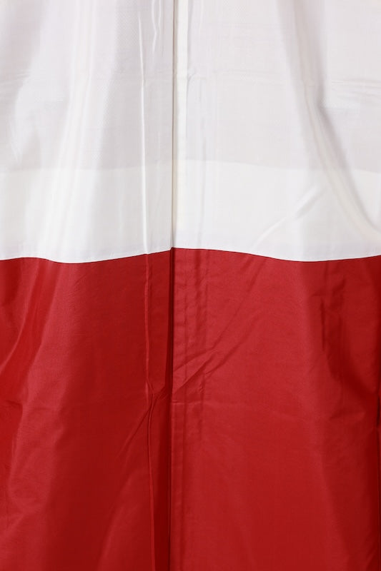 Tsumugi used kimono silk fabric, beige, light brown, light green, horizontal stripes, ikat pattern, J37