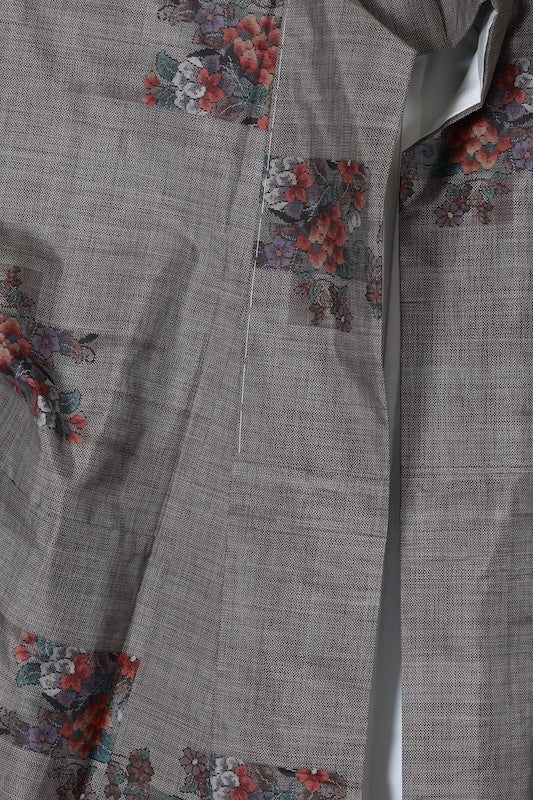 Japanese kimono Unused <Tsumugi> Msize  silk 100% /T614