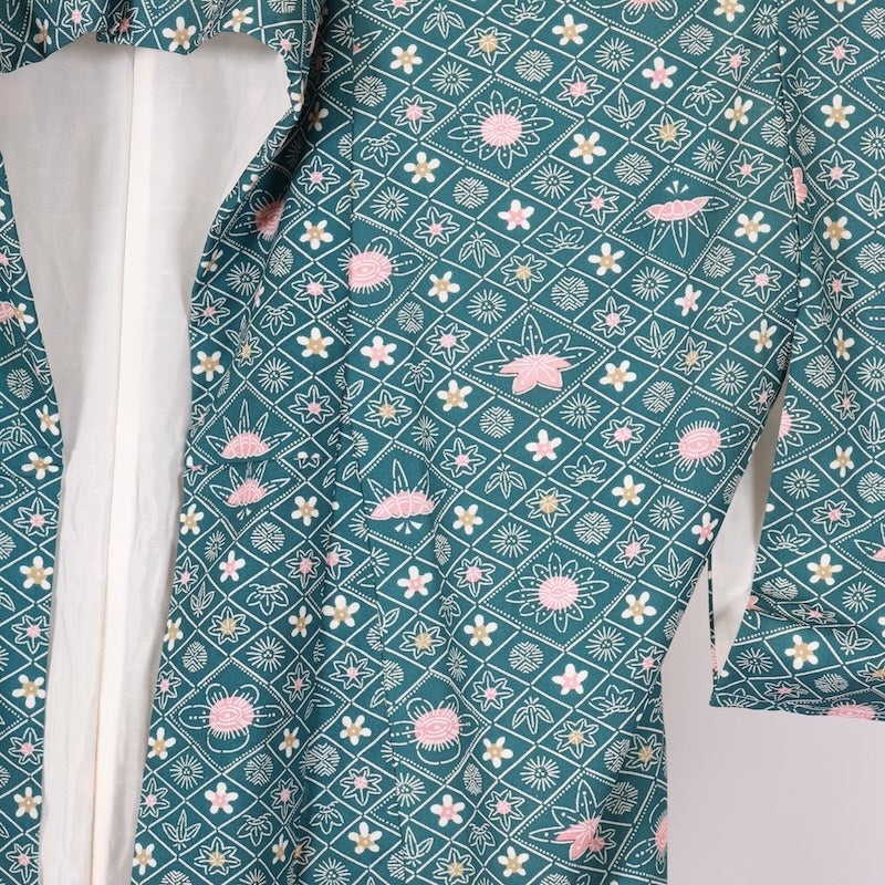 Japanese kimono Unused <Komon> Ssize   /T654
