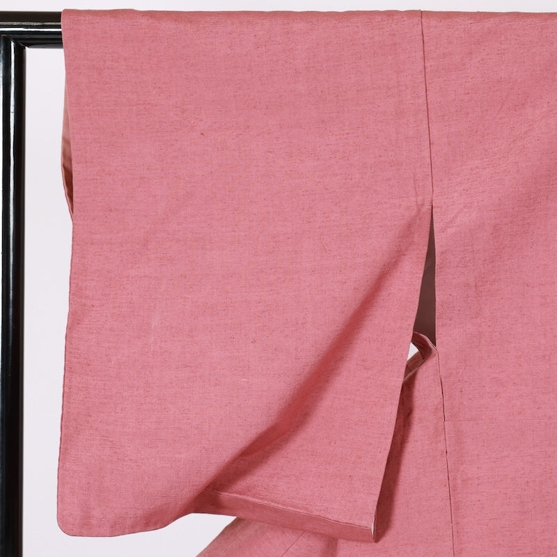 Japanese kimono used <Tsumugi> Lsize  silk 100% /T652