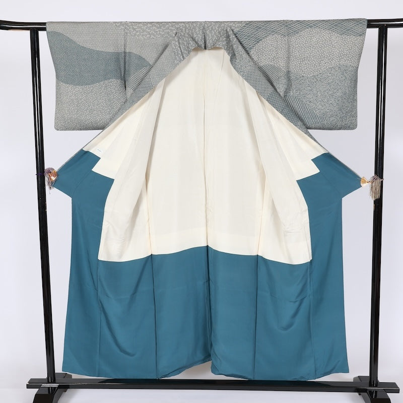 Japanese kimono used <Komon> Msize  silk 100% /T651